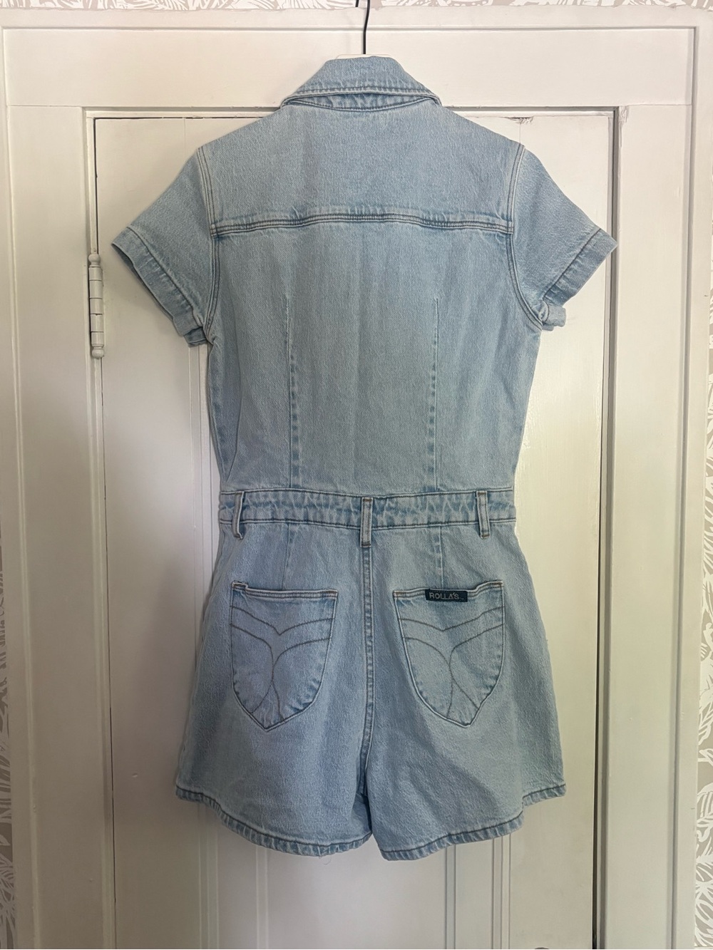 Rolla’s Sailor Romper in Luna Light Blue Vintage Denim Size Medium - Picture 8 of 14